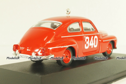 Volvo PV544 #340 rally Monte Carlo 1962, E.Rosqvist/U.Wirth, red, Rally Monte Carlo Legendary rally cars, Atlas 1:43
