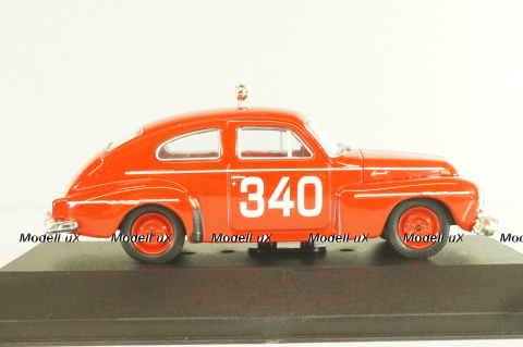 Volvo PV544 #340 rally Monte Carlo 1962, E.Rosqvist/U.Wirth, red, Rally Monte Carlo Legendary rally cars, Atlas 1:43