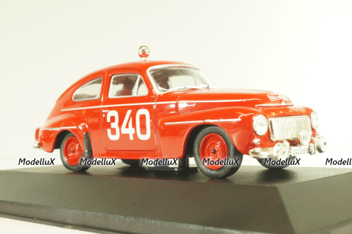 Volvo PV544 #340 rally Monte Carlo 1962, E.Rosqvist/U.Wirth, red, Rally Monte Carlo Legendary rally cars, Atlas 1:43