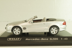 Mercedes-Benz SL 500 Cabriolet 2001 (R230), silver, 43005SW, Welly 1:43