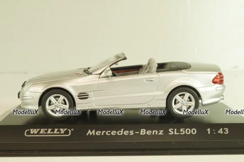 Mercedes-Benz SL 500 Cabriolet 2001 (R230), silver, 43005SW, Welly 1:43