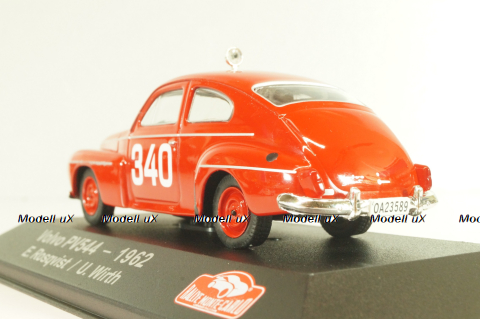 Volvo PV544 #340 rally Monte Carlo 1962, E.Rosqvist/U.Wirth, red, Rally Monte Carlo Legendary rally cars, Atlas 1:43