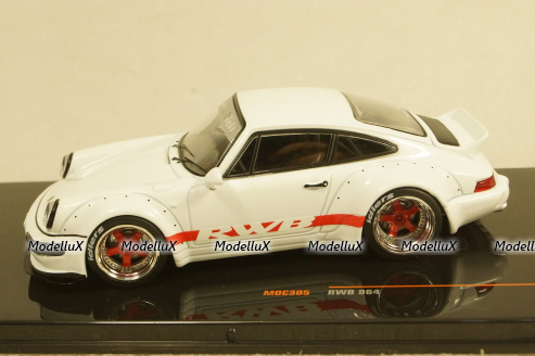 Porsche 911 (964) RWB Rauh-Welt white, MOC305, IXO 1:43