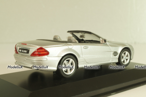 Mercedes-Benz SL 500 Cabriolet 2001 (R230), silver, 43005SW, Welly 1:43