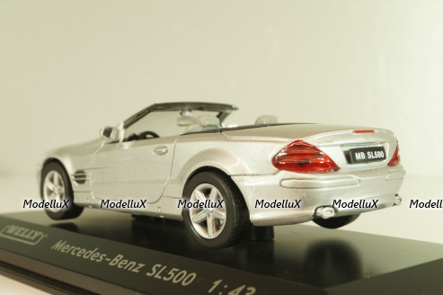 Mercedes-Benz SL 500 Cabriolet 2001 (R230), silver, 43005SW, Welly 1:43