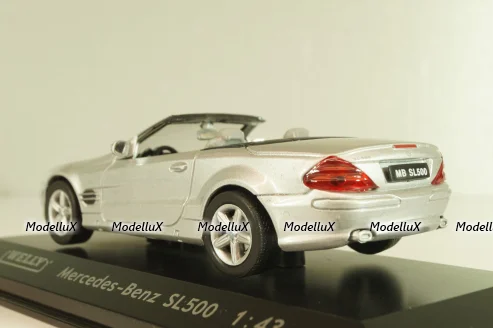 Mercedes-Benz SL 500 Cabriolet 2001 (R230), silver, 43005SW, Welly 1:43