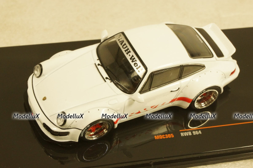 Porsche 911 (964) RWB Rauh-Welt white, MOC305, IXO 1:43