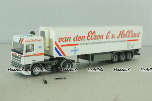 Daf 95 with semi trailer Holland, white, Herpa 1:87