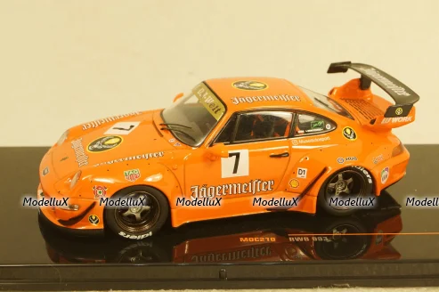 Porsche 911 (993) RWB #7 Rauh-Welt Jägermeister orange, MOC210, IXO 1:43