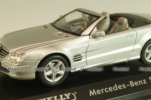 Mercedes-Benz SL 500 Cabriolet 2001 (R230), silver, 43005SW, Welly 1:43