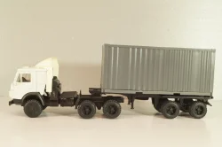 Камаз-5410 с п/прицепом контейнеровозом, белый/серый, Арек 1:43