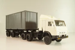 Камаз-5410 с п/прицепом контейнеровозом, белый/серый, Арек 1:43