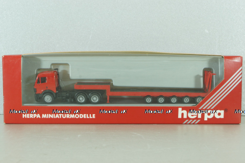 Mercedes SK 2436 with semi trailer, red 141963, Herpa 1:87