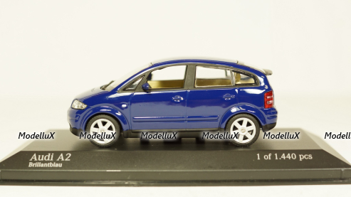 Audi A2 2000 dark blue, Minichamps 1:43