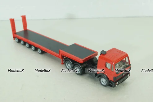Mercedes SK 2436 with semi trailer, red 141963, Herpa 1:87