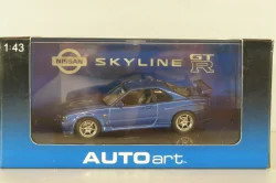 Nissan Skyline GTR R34 1999 blue, 57301, AutoArt 1:43