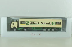 Mercedes SK 1735 LS tractor with semi-trailer "Albert Schmid" 1992, beige, 22973, Herpa 1:87