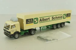 Mercedes SK 1735 LS tractor with semi-trailer "Albert Schmid" 1992, beige, 22973, Herpa 1:87