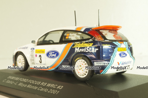 Ford Focus RS WRC #3 Rally Monte Carlo 2001, Sainz/Moya, SKM188, Skid 1:43 Уценка!