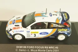 Ford Focus RS WRC #3 Rally Monte Carlo 2001, Sainz/Moya, SKM188, Skid 1:43 Уценка!