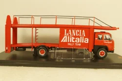 Fiat 673 Race Car Transporter 1976 Lancia Alitalia Rally Team, TRU037, IXO 1:43