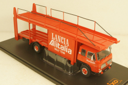 Fiat 673 Race Car Transporter 1976 Lancia Alitalia Rally Team, TRU037, IXO 1:43