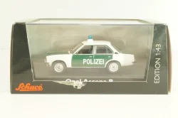 Opel Ascona B Polizei 1976, green/white, 03294, Schuco 1:43
