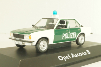 Opel Ascona B Polizei 1976, green/white, 03294, Schuco 1:43