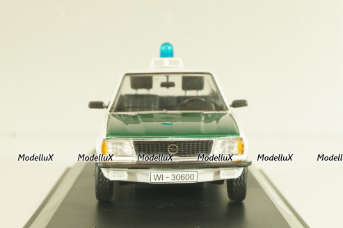 Opel Ascona B Polizei 1976, green/white, 03294, Schuco 1:43