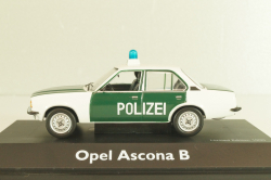 Opel Ascona B Polizei 1976, green/white, 03294, Schuco 1:43