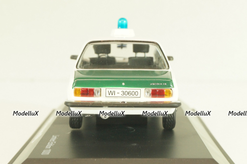 Opel Ascona B Polizei 1976, green/white, 03294, Schuco 1:43