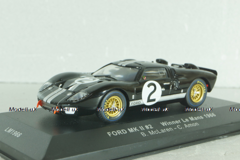 Ford GT40 MK II #2 B.McLaren/C.Amon winner Le Mans , LM1966, IXO 1:43