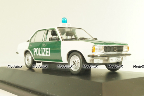 Opel Ascona B Polizei 1976, green/white, 03294, Schuco 1:43
