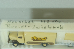 Henschel HS 140 with trailer Brandt, beige, 7314, Brekina 1:87