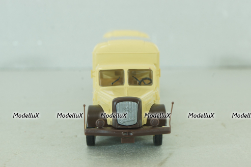 Henschel HS 140 with trailer Brandt, beige, 7314, Brekina 1:87
