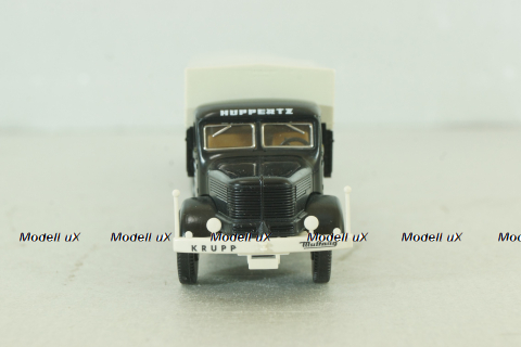 Krupp Mustang with trailer 3-axle, Huppertz, black, 7720, Brekina 1:87