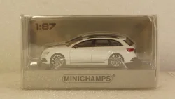 Audi RS4 Avant 2018 white metallic, 870018214, Minichamps 1:87