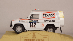 MERCEDES 280 GE # 142 - J. ICKX - C. BRASSEUR - DAKAR 1983, Norev 1:43 Уценка!