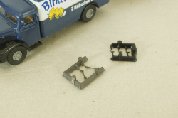 MAN F8 with trailer 3-axel, Birkel, blue, 7216 , Brekina 1:87