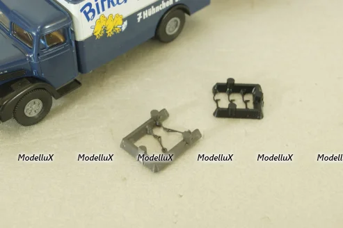 MAN F8 with trailer 3-axel, Birkel, blue, 7216 , Brekina 1:87