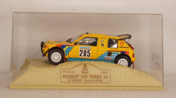 Peugeot 205 Turbo 16 Grand Raid Rally Paris–Dakar 1987 A. Vatanen-B.Giroux, Norev 1:43