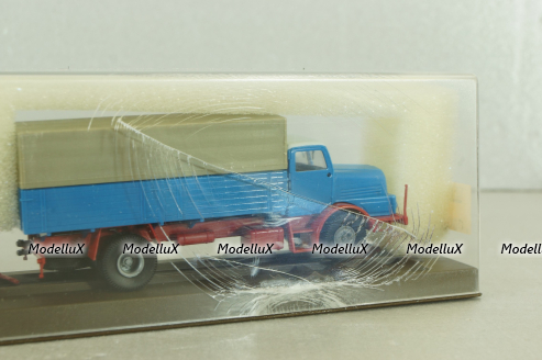 IFA H6 with trailer, blue, 7110, Brekina 1:87 