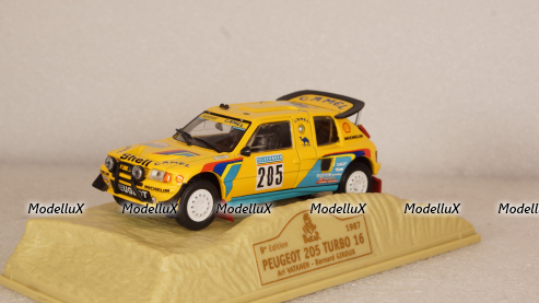 Peugeot 205 Turbo 16 Grand Raid Rally Paris–Dakar 1987 A. Vatanen-B.Giroux, Norev 1:43