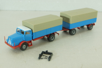 IFA H6 with trailer, blue, 7110, Brekina 1:87 