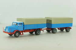 IFA H6 with trailer, blue, 7110, Brekina 1:87 