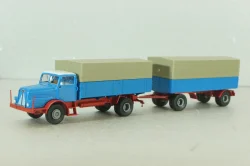 IFA H6 with trailer, blue, 7110, Brekina 1:87 