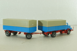 IFA H6 with trailer, blue, 7110, Brekina 1:87 