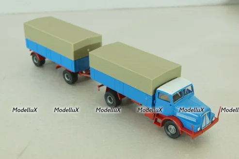 IFA H6 with trailer, blue, 7110, Brekina 1:87 