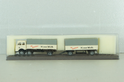 Mercedes LP 333 with trailer, H. von Wirth, white, 7528, Brekina 1:87
