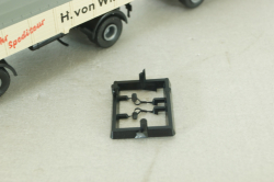 Mercedes LP 333 with trailer, H. von Wirth, white, 7528, Brekina 1:87